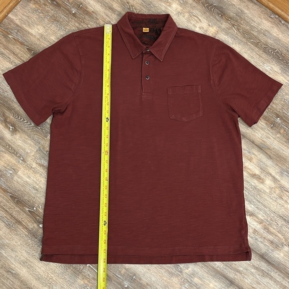 Tailor Vintage Men's XL Polo Shirt Short Sleeves Brick Red Maroon - Picture 8 of 13